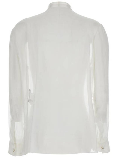 White Shirt With Pussy-Bow Collar In Silk Woman - DOLCE&GABBANA - BALAAN 2