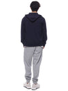 Men's Tech Cotton Sweatshirt Hooded Zip-up Navy - BRUNELLO CUCINELLI - BALAAN 6