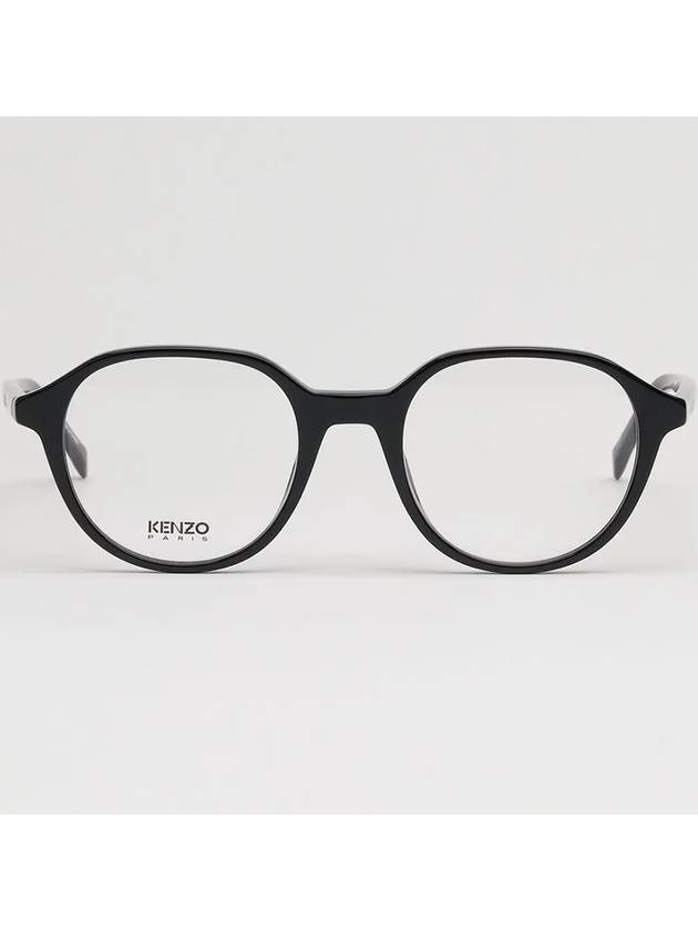 Glasses frame KZ50166I 001 round light horn rim black - KENZO - BALAAN 3