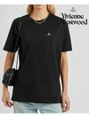 Chest ORB Logo Short Sleeve T-Shirt Black - VIVIENNE WESTWOOD - BALAAN 6