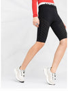 Women's Logo Jacquard Jersey Cycling Shorts Black - MONCLER - BALAAN.