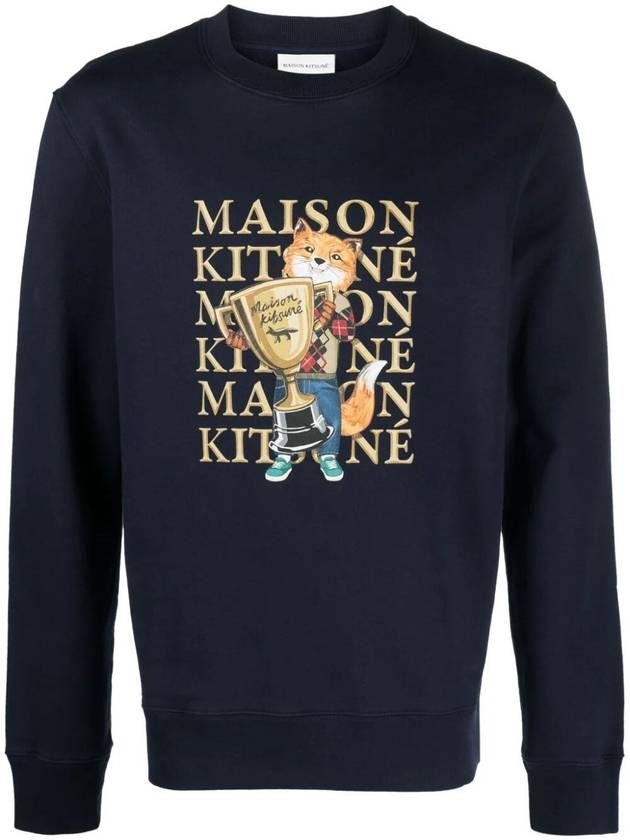 Fox Champion Regular Sweatshirt Navy - MAISON KITSUNE - BALAAN 2