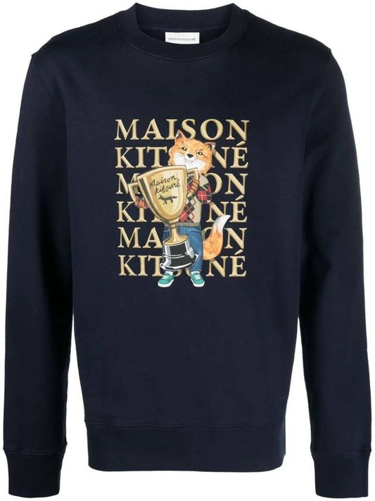 Fox Champion Regular Sweatshirt Navy - MAISON KITSUNE - BALAAN 2