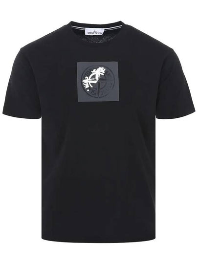 Garment Dyed Institutional One Print Cotton Jersey Short Sleeve T Shirt Black - STONE ISLAND - BALAAN 2