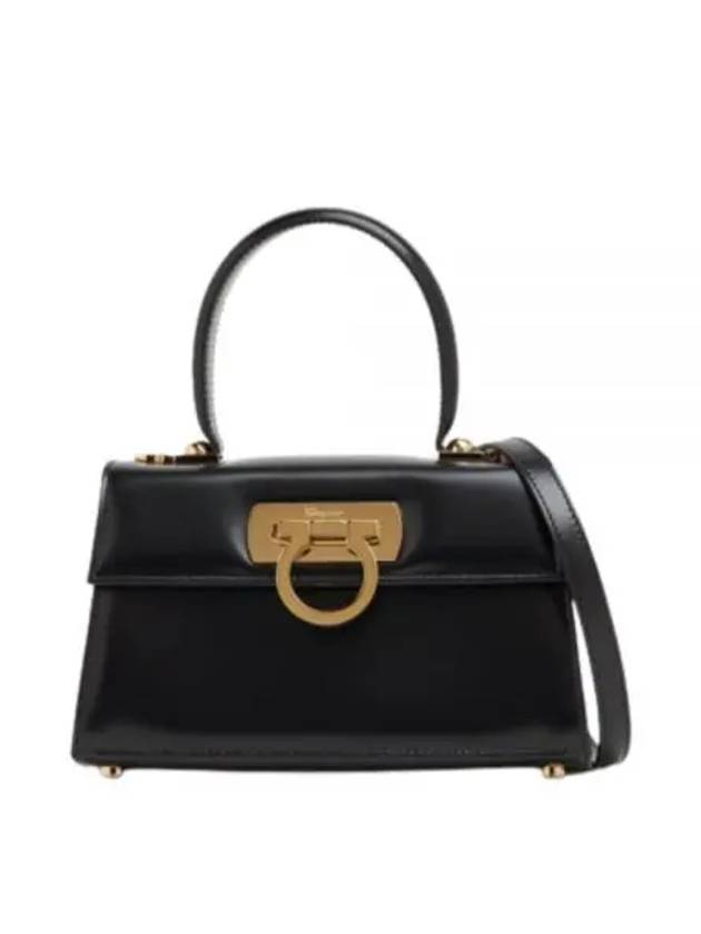 Women's Iconic Top Handle Cross Bag Black - SALVATORE FERRAGAMO - BALAAN 2