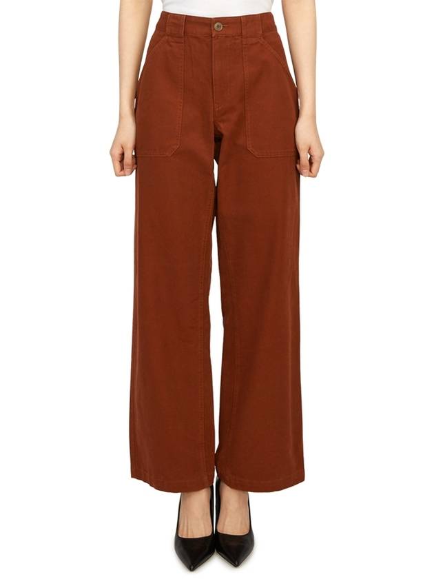 COGBJ F08421 EAF BRIQUE WOMEN PANTS - A.P.C. - BALAAN 3