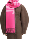 Lecharpe Fringe Logo Virgin Wool Muffler Pink - JACQUEMUS - BALAAN 8