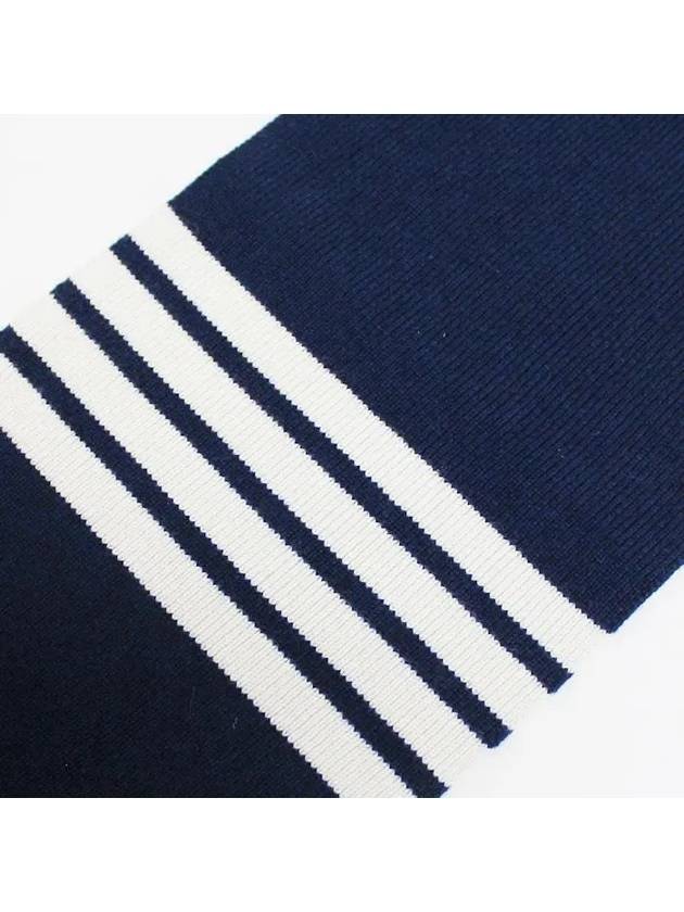 Striped Cashmere Muffler Navy - THOM BROWNE - BALAAN 5