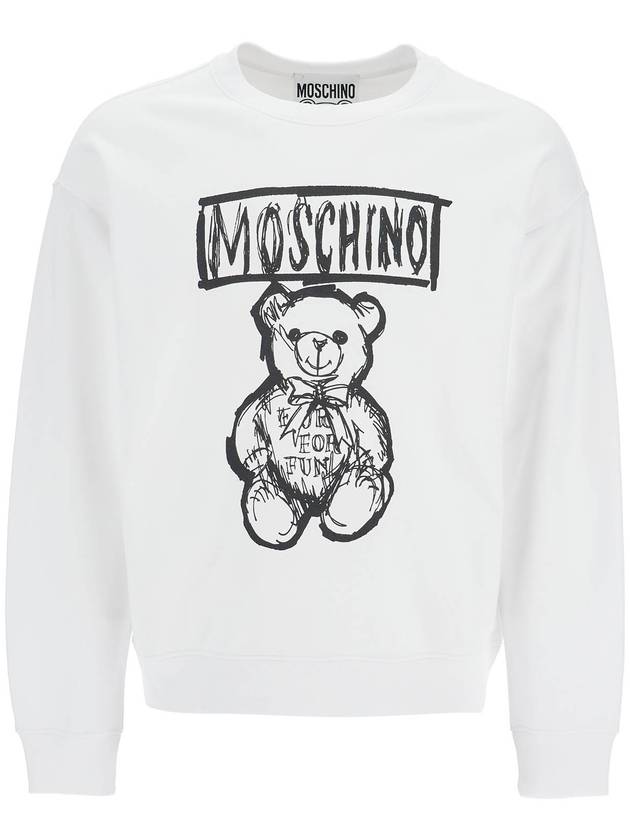 teddy bear print sweatshirt - MOSCHINO - BALAAN 1