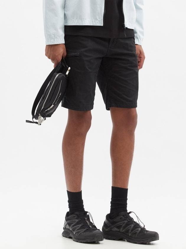 Wappen Patch Pocket Bermuda Shorts Black - STONE ISLAND - BALAAN 5