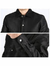 Woven Padded Snapfront Shirt Jacket Black - RICK OWENS - BALAAN 6