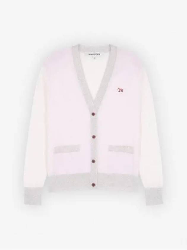 Baby Fox Patch Color Block Cardigan Pale Pink - MAISON KITSUNE - BALAAN 2