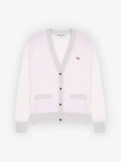 Baby Fox Patch Color Block Cardigan Pale Pink - MAISON KITSUNE - BALAAN 2