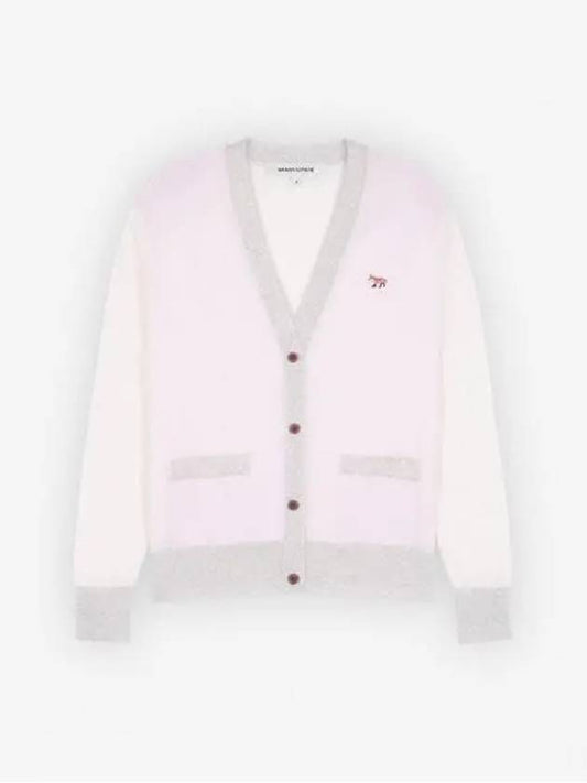 Baby Fox Patch Color Block Cardigan Pale Pink - MAISON KITSUNE - BALAAN 2