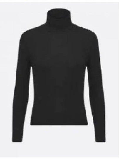 Cashmere Silk Long Sleeve Turtleneck Black - DIOR - BALAAN 2