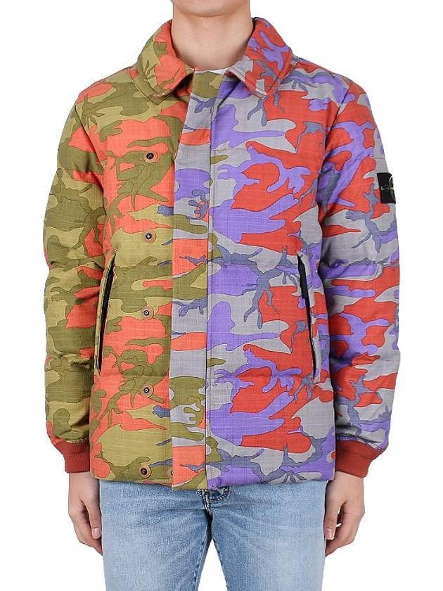 Heritage Camo Ripstop Nylon Down Jacket - STONE ISLAND - BALAAN 3