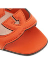 Interlocking G Cutout Sandals Slippers Orange - GUCCI - BALAAN.