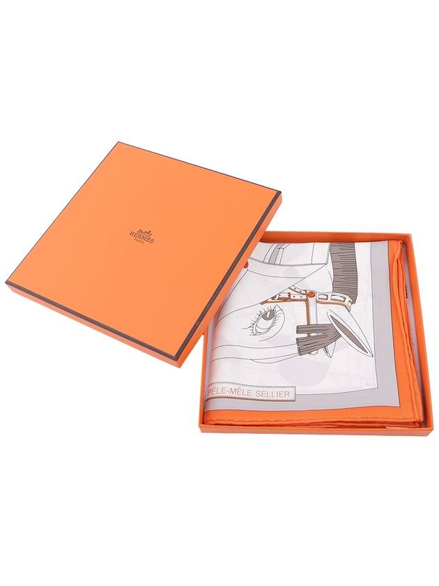 Pele Mele Sellier 70 Scarf Orange - HERMES - BALAAN 3