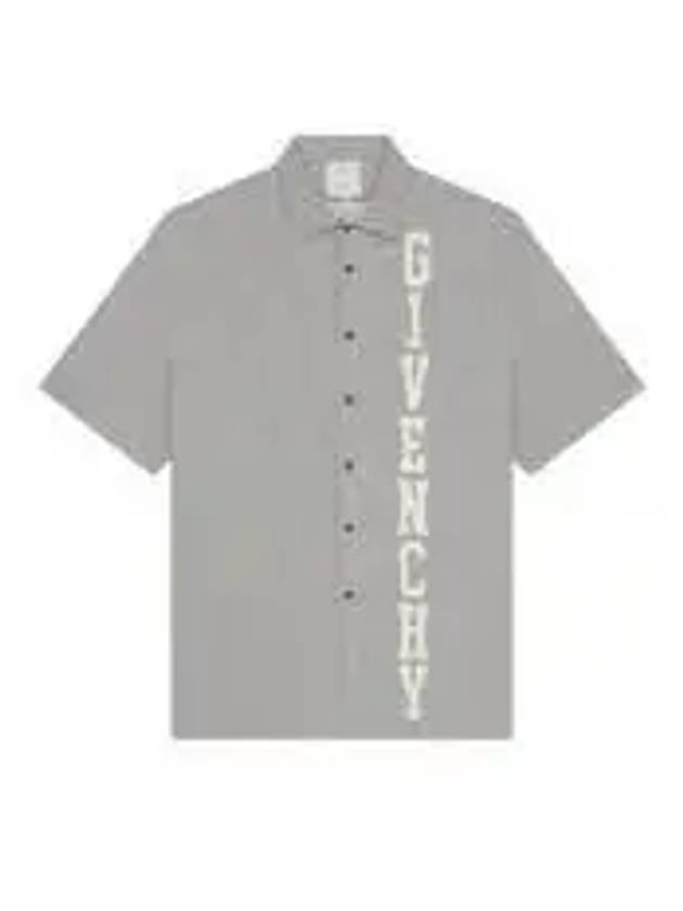 College Cotton Short Sleeve Shirt Grey - GIVENCHY - BALAAN 2