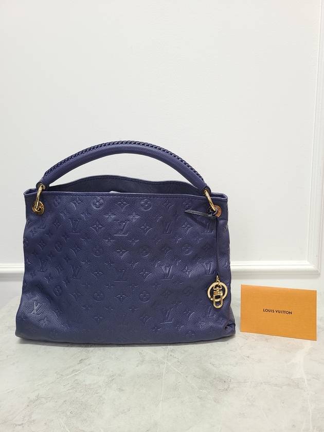 Navy Monogram Empreinte Atchi Shoulder Bag MM - LOUIS VUITTON - BALAAN 8