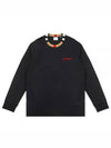 Check Collar Long Sleeve T-Shirt Black - BURBERRY - BALAAN 2