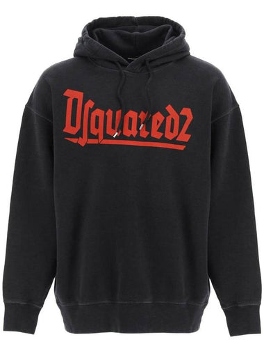 23 ss logo print hood S74GU0703 S25463 814 B0230274186 - DSQUARED2 - BALAAN 1