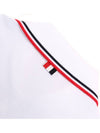 Three Stripes Polo Short Dress White - THOM BROWNE - BALAAN 6