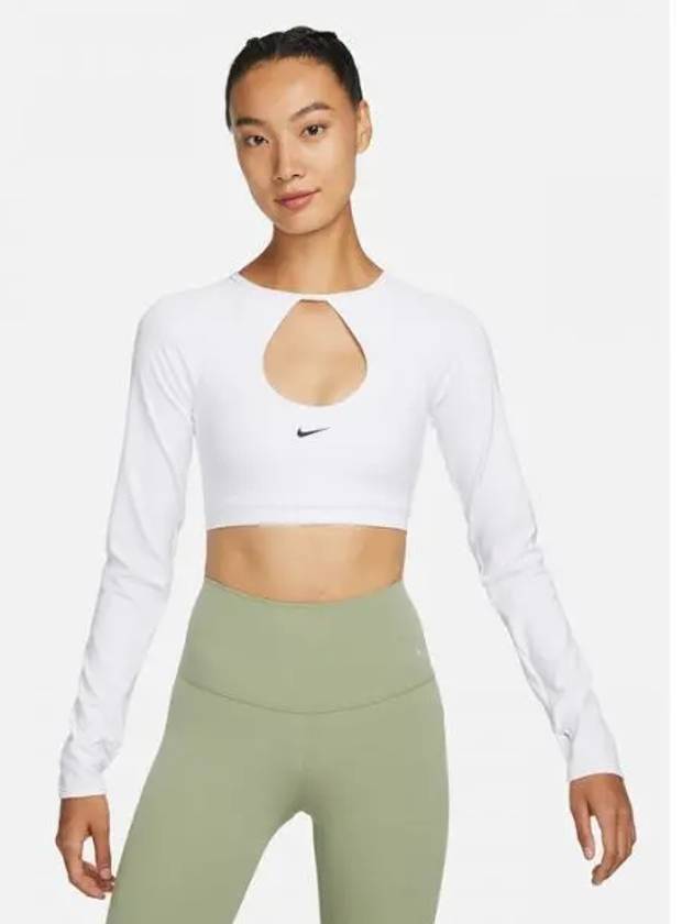 FB4103 100 AS W NK LS CROP TOP BRA - NIKE - BALAAN 1