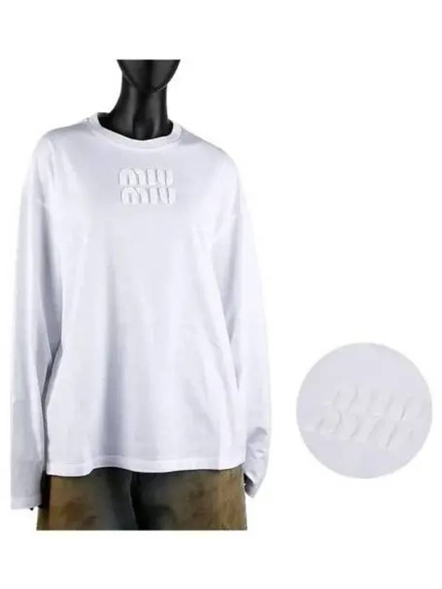 MIU embroidered logo long sleeve t shirt 270895 - MIU MIU - BALAAN 1