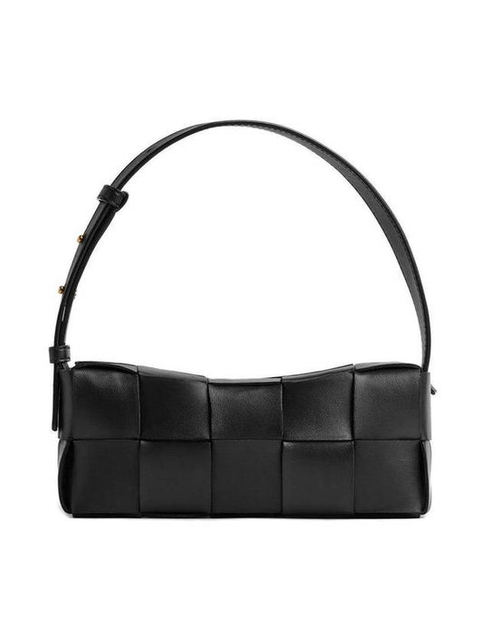 Women's Brick Cassette Small Shoulder Bag Black - BOTTEGA VENETA - BALAAN 1