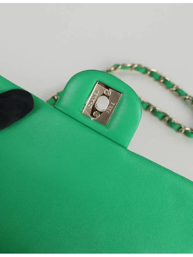 New Mini Flap Bag Lambskin Green Gold A69900 - CHANEL - BALAAN 7