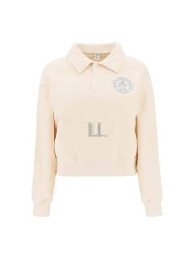 Lion Crest Cotton Polo Shirt Cream - SPORTY & RICH - BALAAN 2