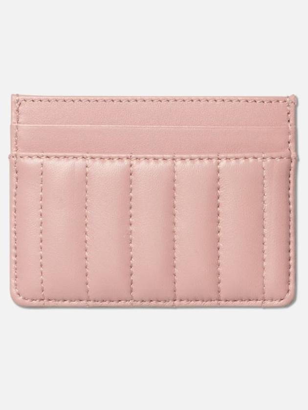 Women's Lola Quilted Leather Card Wallet Dusky Pink - BURBERRY - BALAAN 4