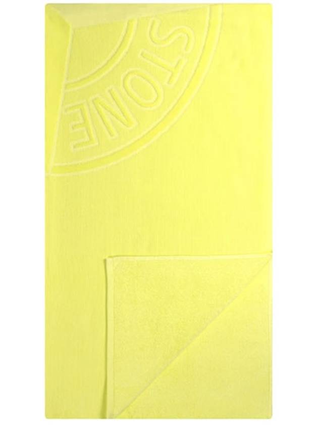 Logo Beach Towel Lemon - STONE ISLAND - BALAAN.