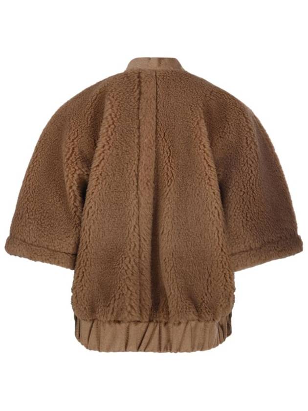 Briose Teddy Fabric Cape Camel - MAX MARA - BALAAN 3