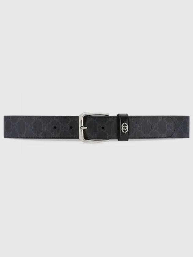 Men's Interlocking G Detail Belt Black - GUCCI - BALAAN 2