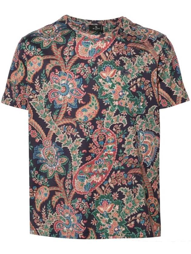 Etro T-Shirt With Paisley Print - ETRO - BALAAN 1