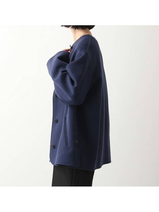 Single-Breasted Cape Navy - MARNI - BALAAN 6