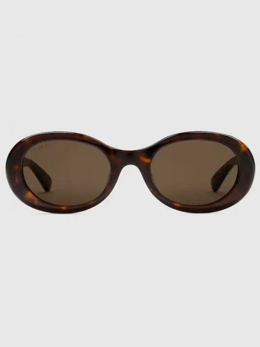 Low Nose Bridge Round Sunglasses Dark Tortoiseshell - GUCCI - BALAAN 2