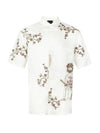 Embroidered Printed Holiday Short Sleeve Shirt White - EMPORIO ARMANI - BALAAN 2