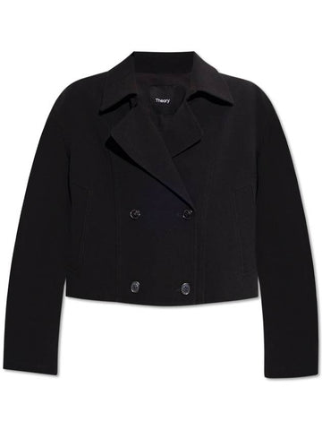 Theory Double-Breasted Jacket, Women's, Black - THEORY - BALAAN 1