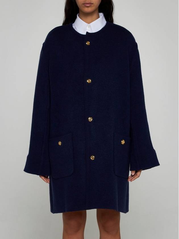 GG Reversible Wool Cardigan Navy - GUCCI - BALAAN 6