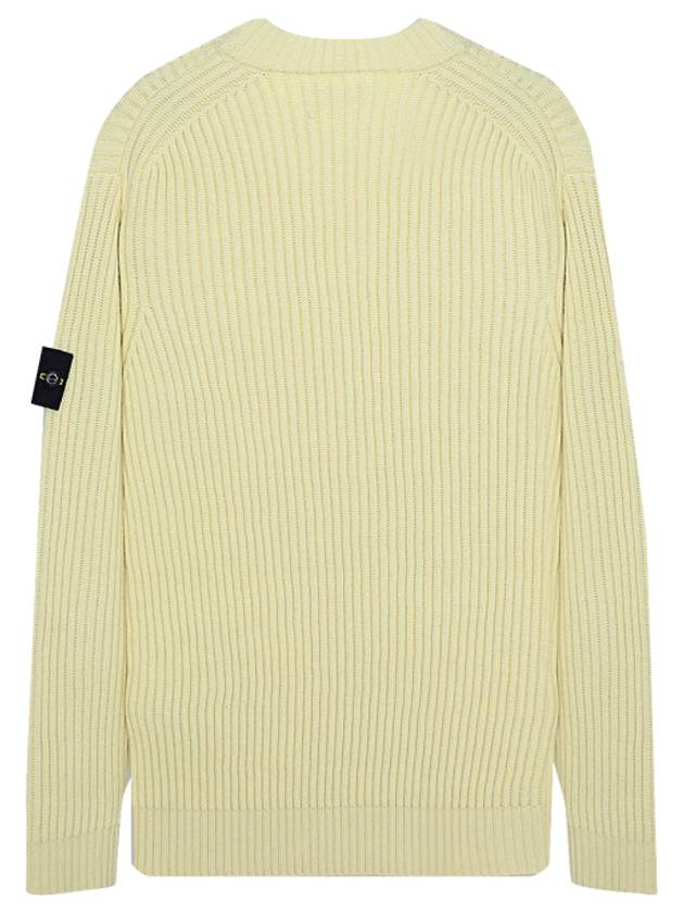 Full Rib Wool Knit Top Cream - STONE ISLAND - BALAAN 3