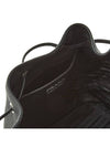 Logo Flo Leather Bucket Bag Black - PRADA - BALAAN 11