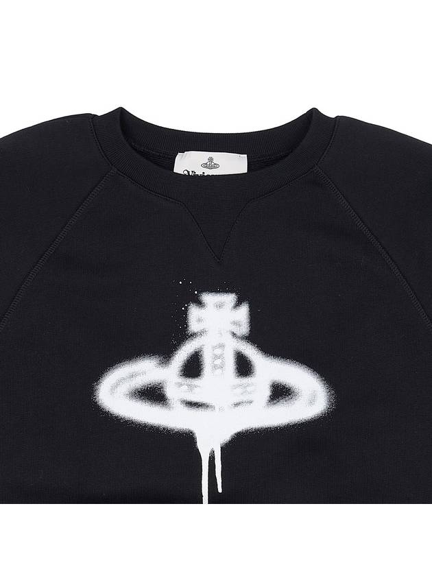 Spray ORB Logo Sweatshirt Black - VIVIENNE WESTWOOD - BALAAN 4