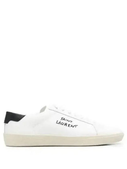 Court Classic SL 06 Leather Low Top Sneakers White - SAINT LAURENT - BALAAN 2