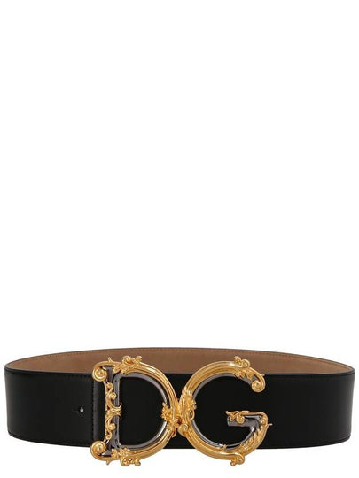 DG logo leather belt black - DOLCE&GABBANA - BALAAN 2