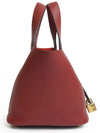 Picotin Lock 18 Clemence Tote Bag Rouge - HERMES - BALAAN 5