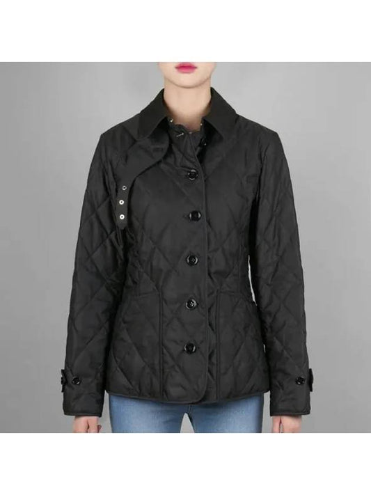 Diamond Quilted Thermoregulated Jacket Black - BURBERRY - BALAAN 2