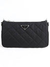 Women s shoulder bag quilting triangle logo nylon black cross 1BH026 - PRADA - BALAAN 2